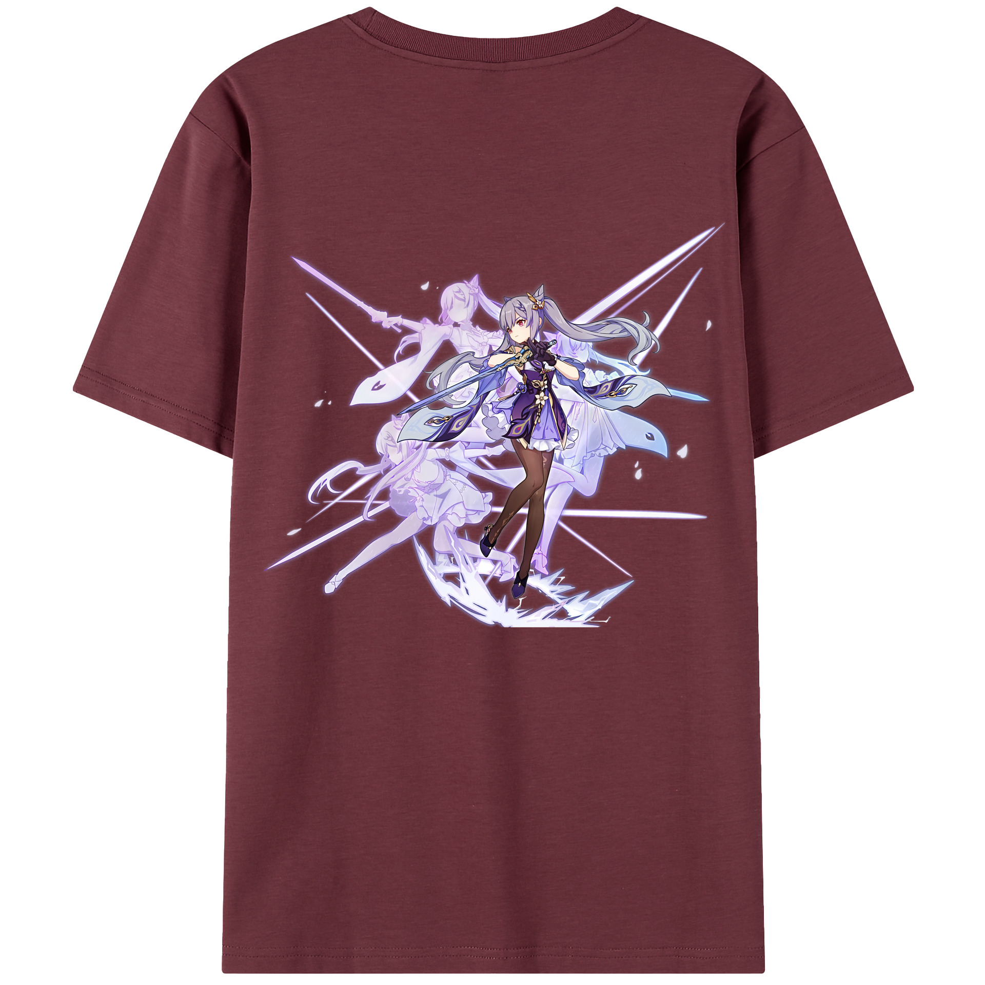 げんし神 刻晴 こくせい genshin Kokusei 綿100％半袖Tシャツ（背面プリント）